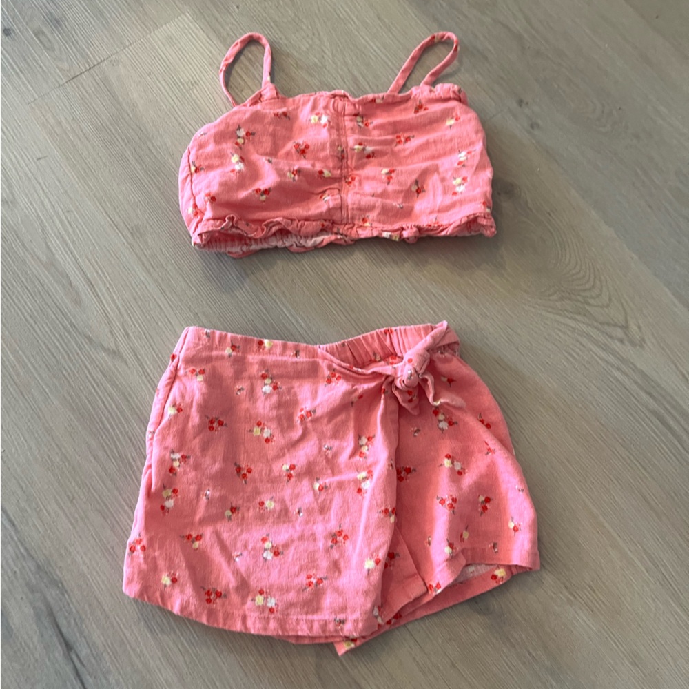 Pink Floral Two-Piece Set